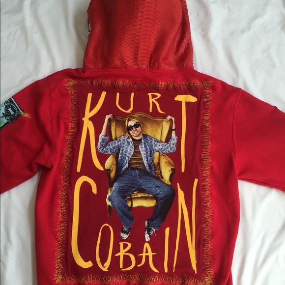 Kurt Cobain Nirvana Snakeskin Hoodie - Picture 2 of 16